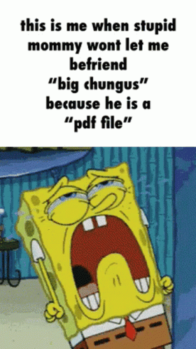 Big Chungus Spongebob GIF - Big Chungus Spongebob Sad GIFs