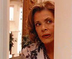 Lucille Bluth - Suspicious Closing Door GIF - Lucille Bluth Arrested Development Spying GIFs