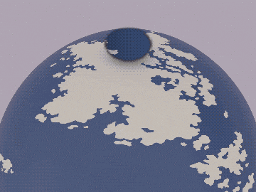 a computer generated image of a blue globe with white spots