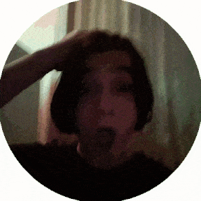 a person with a surprised look on their face is in a circle