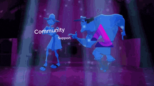 a cartoon character is wearing a blue hat and holding a gun in his hand .