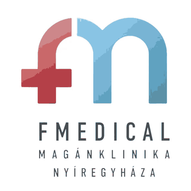 a blue and red logo for fmedical