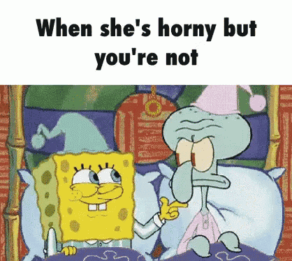 a cartoon of spongebob and squidward talking to each other .