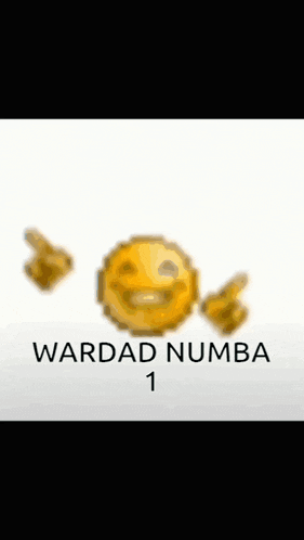 a pixelated smiley face with the words wardad numba 1 underneath it