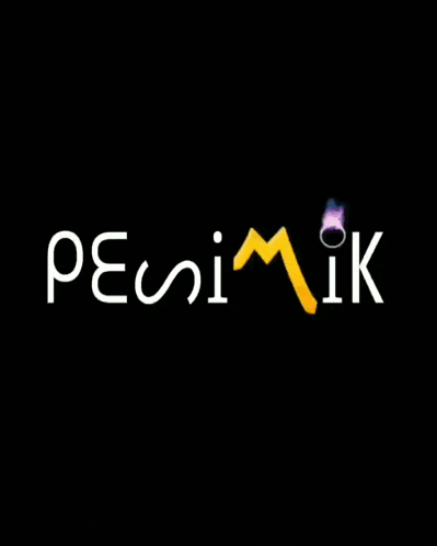 a black background with the word pesimik written on it