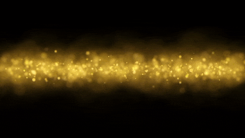 the word good luck is surrounded by gold particles on a black background