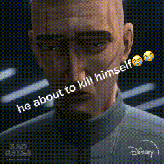 a close up of a man 's face with the words `` he about to kill himself '' written above him .