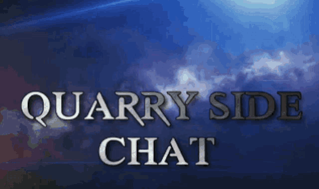 the word quarry side is on a blue background