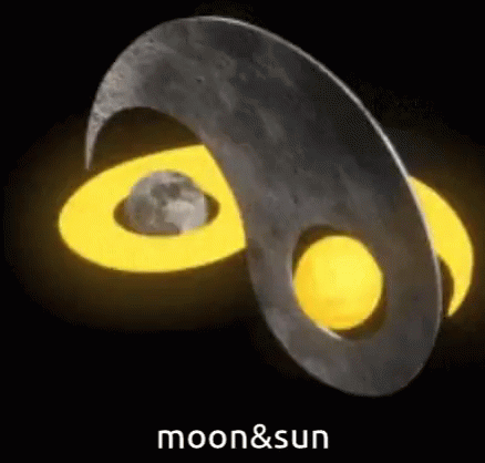 Moon And Sun Circling GIF