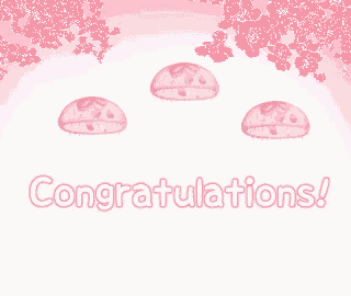 a congratulations card with pink jellyfish and petals