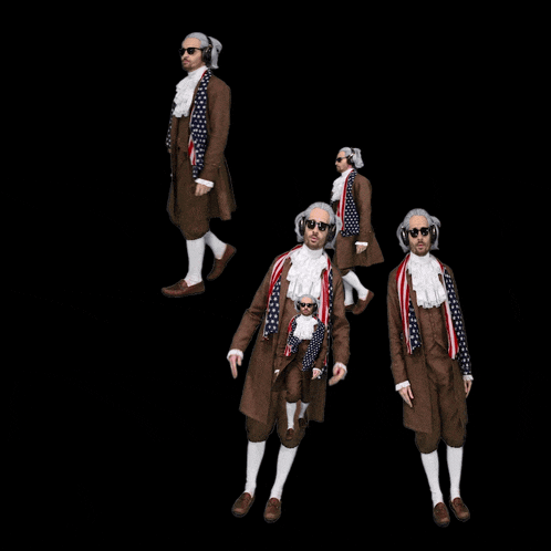 the letter l is made up of a man in a costume