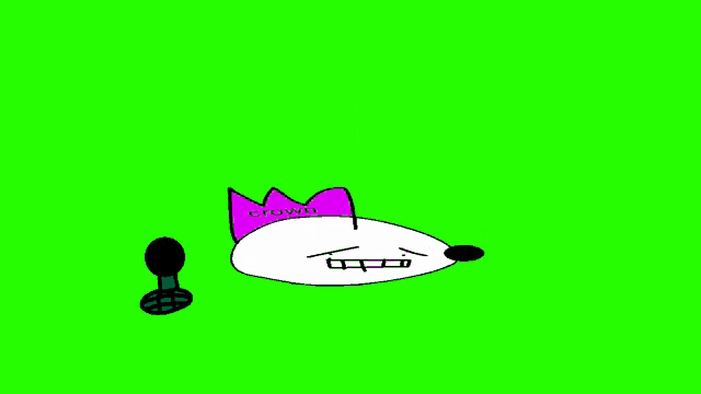 a cartoon of a mouse wearing a pink crown