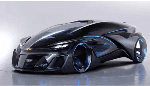 a futuristic looking car with a chevrolet logo on the front