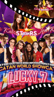 a movie poster for katz steamrs jen k lucky 7