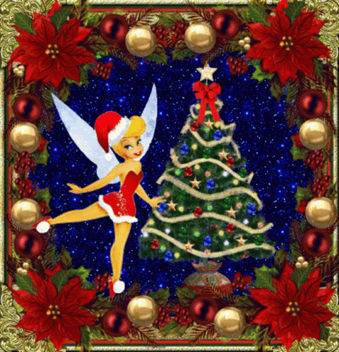 Tinkerbell Christmas GIF - Tinkerbell Christmas Christmas Tree GIFs