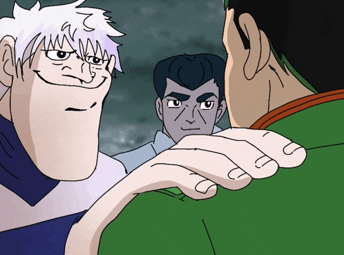 a cartoon drawing of a man with a very long nose