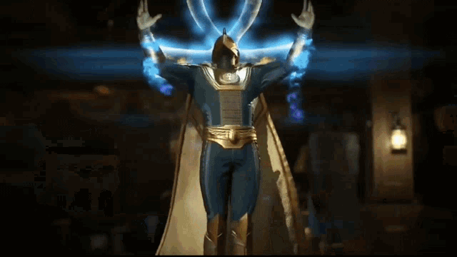 a man in a helmet with an ankh symbol on it