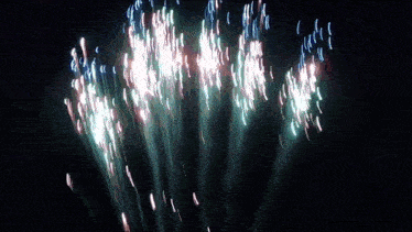 a bunch of fireworks are going off in the sky