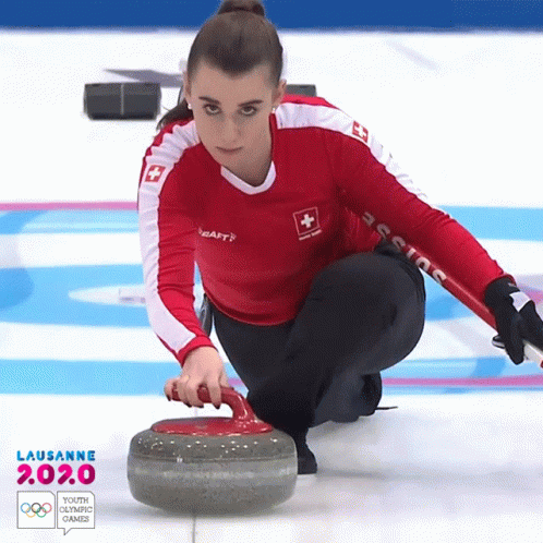 Curling Youth Olympic Games GIF - Curling Youth Olympic Games Careful GIFs