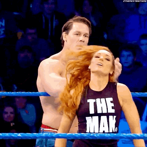 Becky Lynch John Cena GIF - Becky Lynch John Cena Wwe GIFs