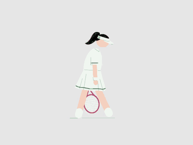 a woman in a white dress is walking with a tennis racket