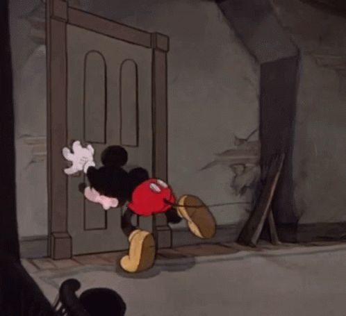 Mickey Mouse Locked Out GIF