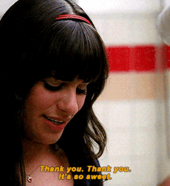 Glee Rachel Berry GIF - Glee Rachel Berry Thank You GIFs