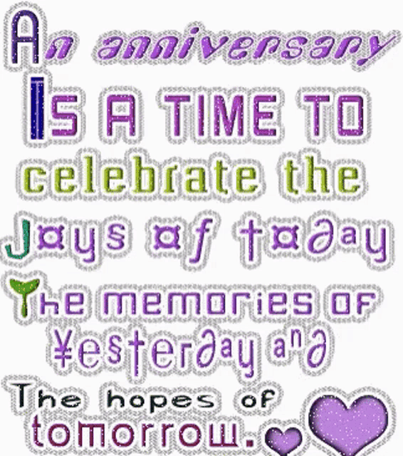 an anniversary is a time to celebrate the jays of today the memories of yesterday and the hopes of tomorrow