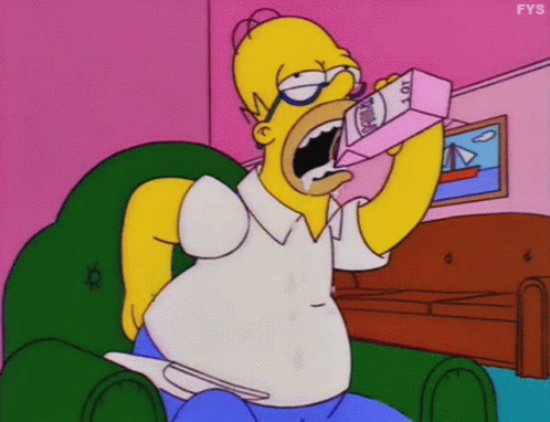 Homer Simpson Scratching GIF - Homer Simpson Scratching Drinking Milk GIFs