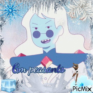 a picture of a cartoon character with the words gm peasants