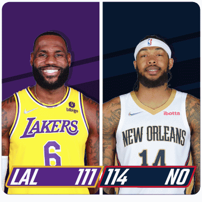 Los Angeles Lakers (111) Vs. New Orleans Pelicans (114) Post Game GIF - Nba Basketball Nba 2021 GIFs
