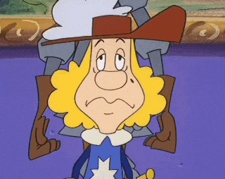 a cartoon character wearing a hat and a star on his chest