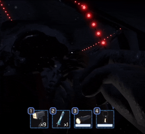 a screenshot of a video game with numbers 1 2 3 4 and x9