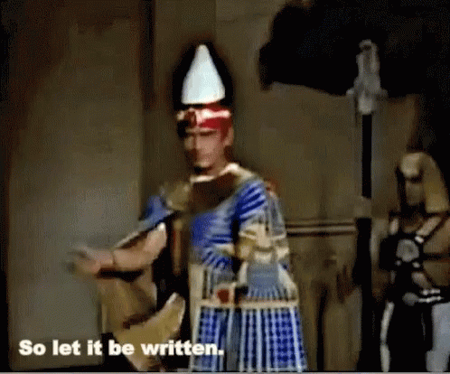 So Let It Be Written Moses GIF