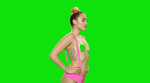 Miley Cyrus GIF - Green Green Screen Miley Cyrus GIFs