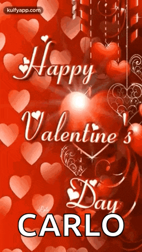 a happy valentine 's day greeting card for carlo