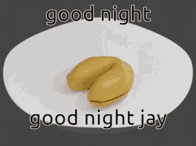 a picture of a gingerbread man with the words good night good night jay