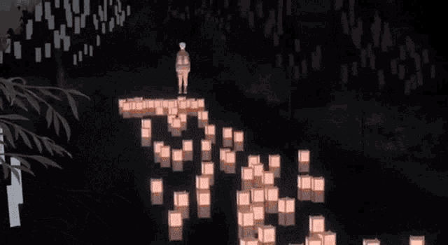 a poster for naruto with a man standing on top of a bridge