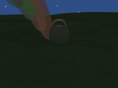 a cauldron filled with gold coins with a gold handle
