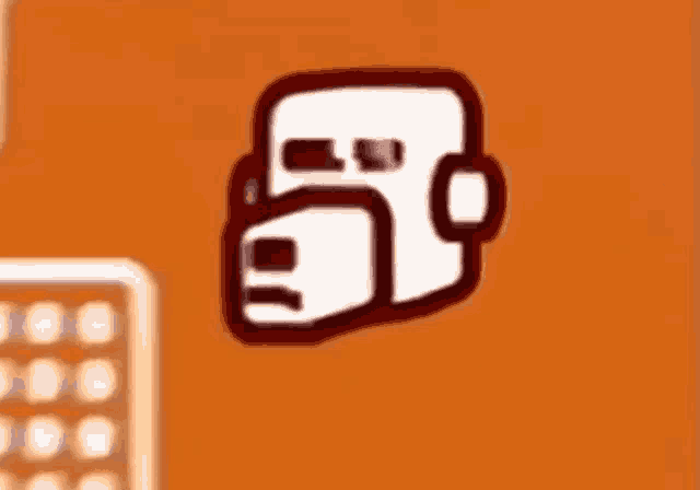 a cartoon drawing of a skeleton on an orange background .