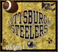 a poster for the pittsburgh steelers with a football and helmet