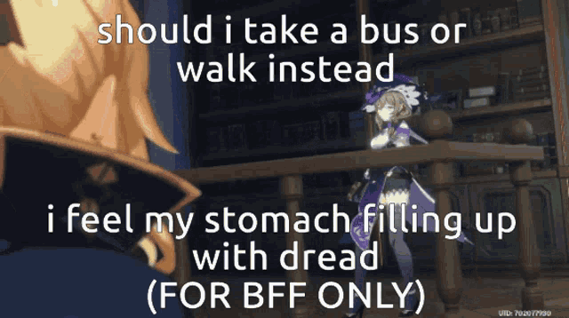 a screenshot of a video game that says should i take a bus or walk