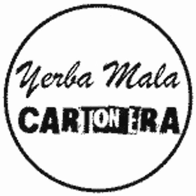 the logo for yerba mala cartonera is in a circle .