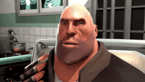 a cartoon character with a large head and a beard