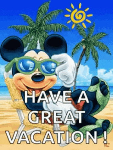 Mouse Mickey On Vacation GIF - Mouse Mickey On Vacation Wink GIFs