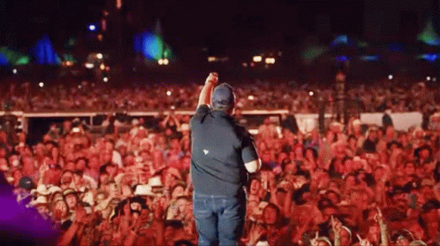 Point To The Crowd Luke Combs GIF - Point To The Crowd Luke Combs Stagecoach GIFs