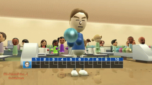 Wii Bowling Mii Jumping GIF - Wii Bowling Mii Jumping GIFs