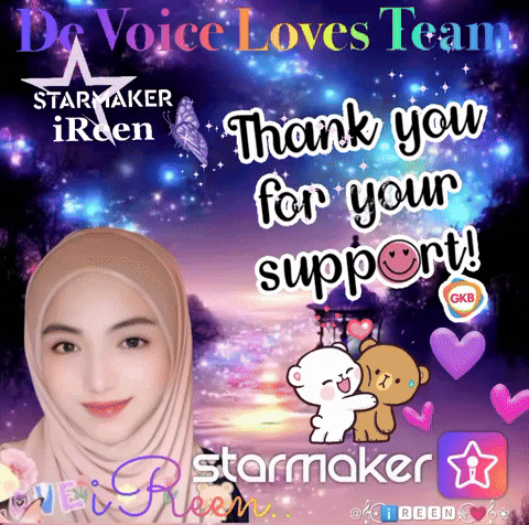 a poster that says de voice loves team starmaker