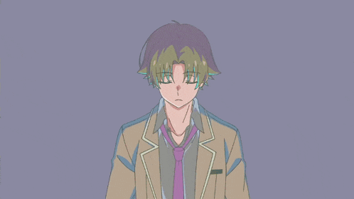 a drawing of a boy with red eyes