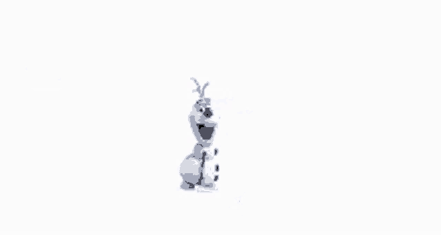 olaf from frozen is smiling and waving his hands